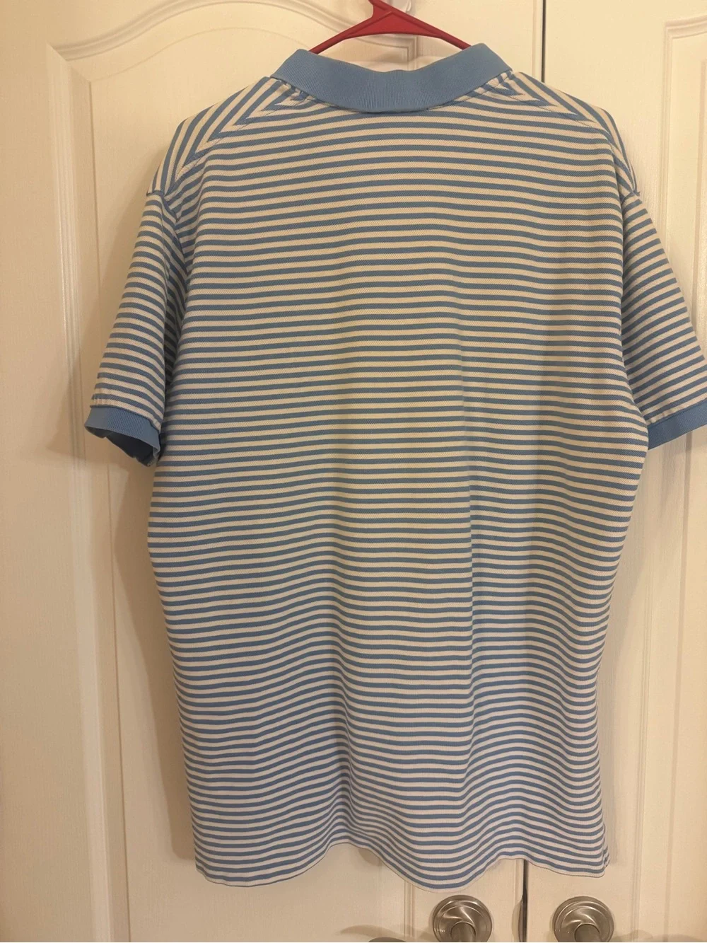 Ralph Lauren Light Blue & White Striped Polo Shirt